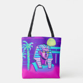 Synthwave Pharaoh Tasche (Rückseite)