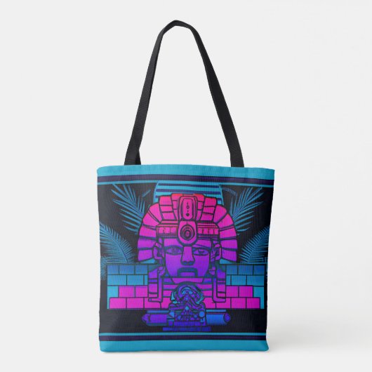 Synthwave Pharaoh Tasche (Rückseite)