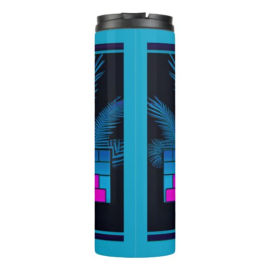 Synthwave Pharaoh Thermosbecher (Rückseite)