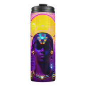 Synthwave Pharaoh Thermosbecher (Vorderseite)