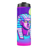 Synthwave Pharaoh Thermosbecher (Vorderseite)