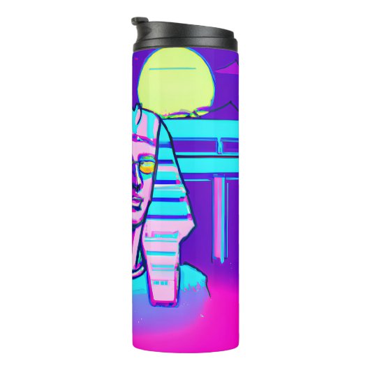 Synthwave Pharaoh Thermosbecher (Nach rechts gedreht)