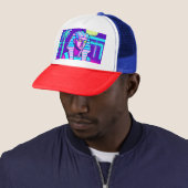 Synthwave Pharaoh Truckerkappe (Beispiel)