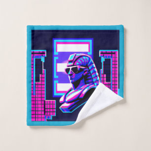 Synthwave Pharaoh Waschlappen