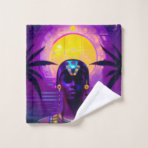 Synthwave Pharaoh Waschlappen