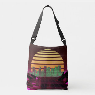 Synthwave Pink Crossbody Bag Tragetaschen Mit Langen Trägern