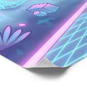 Synthwave Poster der futuristischen Stadt | Neon S (Ecke)