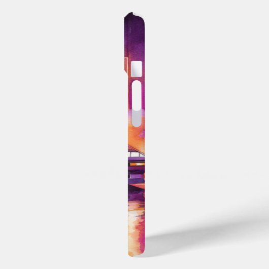 Synthwave Retro Future Hyper Phone Case (Rückseite / Links)