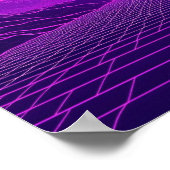 Synthwave Retrowave Landschaft Cyberpunk Stimmung  Poster (Ecke)