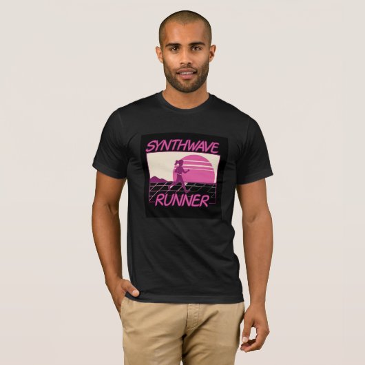 Synthwave Runner - Retro Future Neon T - Shirt (Vorne ganz)