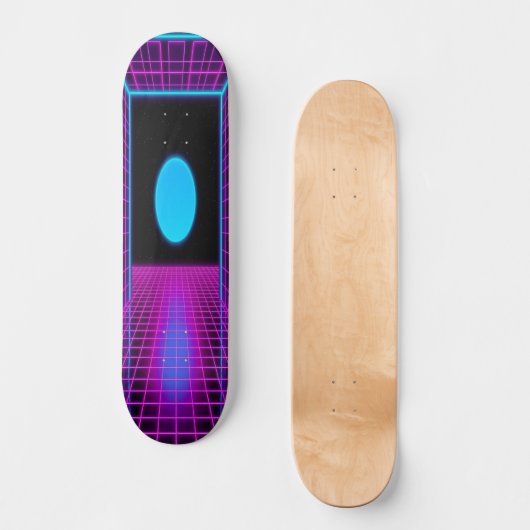 Synthwave Shred Edition 1 Skateboard (Vorderseite)