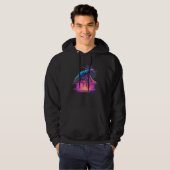 Synthwave Shrimp  Vaporwave Crawfish  Retro 90s Cr Hoodie (Vorne ganz)