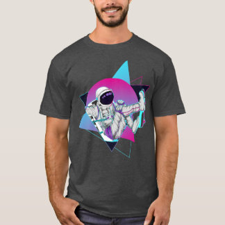 Synthwave-Skateboarder Weltraum-Vaporwave A T-Shirt