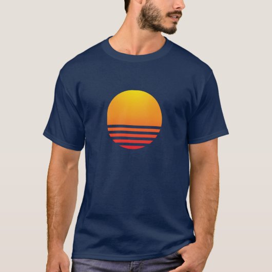 Synthwave Sonne T-Shirt (Vorderseite)