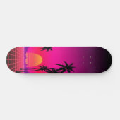 Synthwave-Sonnenset: Ausgabe 1 Skateboard (Horizontal)