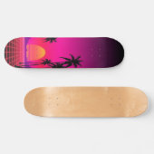 Synthwave-Sonnenset: Ausgabe 1 Skateboard (Horizontal)