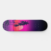 Synthwave-Sonnenset: Ausgabe 2 Skateboard (Horizontal)