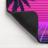 Synthwave-Sonnenuntergang Retro-80er-Ästhetik Groß Mousepad (Ecke)