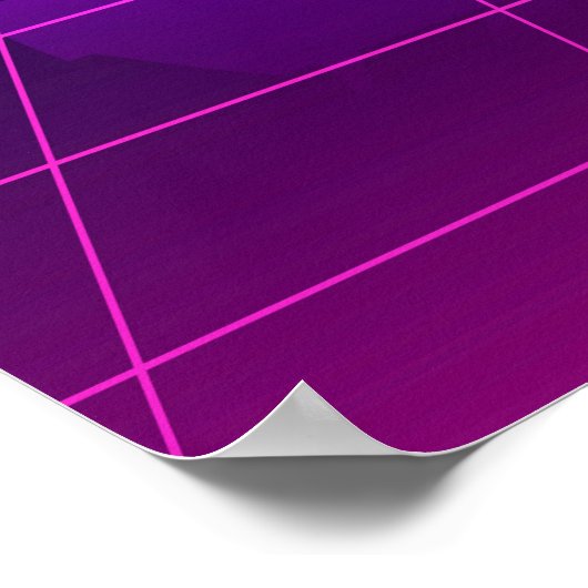 Synthwave Space: Retrowave Poster (Ecke)