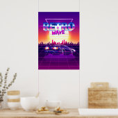 Synthwave Space: Retrowave Poster (Küche)