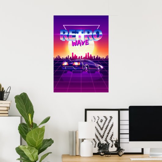 Synthwave Space: Retrowave Poster (Heimbüro)