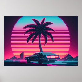Synthwave Sunset Drive: Racing Towards Poster
