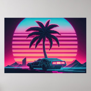 Synthwave Sunset Drive: Racing Towards Poster