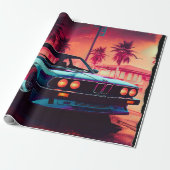Synthwave-Trend - BMW Classics AI Generated Art - Geschenkpapier (Ungerollt)