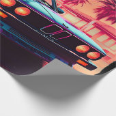 Synthwave-Trend - BMW Classics AI Generated Art - Geschenkpapier (Ecke)