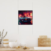 Synthwave-Trend - BMW Classics AI Generated Art - Poster (Küche)