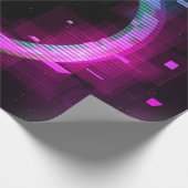 Synthwave Vaporwave Retrowave Glitch Circle mit b Geschenkpapier (Ecke)