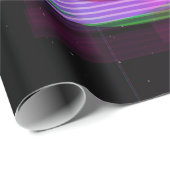 Synthwave Vaporwave Retrowave Glitch Circle mit b Geschenkpapier (Rolleneckpunkt)