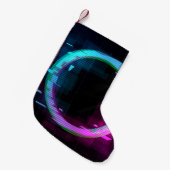 Synthwave Vaporwave Retrowave Glitch Circle mit b Kleiner Weihnachtsstrumpf (Vorderansicht (hängend))