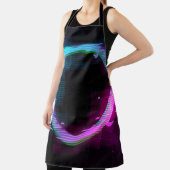 Synthwave Vaporwave Retrowave Glitch Circle mit b Schürze (InSitu)