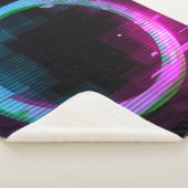 Synthwave Vaporwave Retrowave Glitch Circle mit b Sherpadecke (3/4)