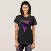 Synthwave Vaporwave Triangle Palm Trees Gradient T-Shirt (Vorne ganz)