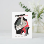 Syphilis ~ Bedrohung der Industrie Postkarte (Stehend Vorderseite)