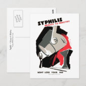 Syphilis ~ Bedrohung der Industrie Postkarte (Vorne/Hinten)
