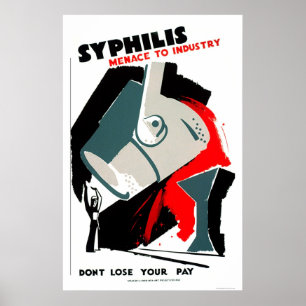 Syphilis ist eine Bedrohung 1940 WPA Poster