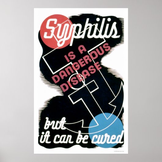 Syphilis ist gefährlich 1941 WPA Poster (Vorne)