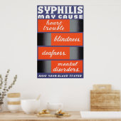 Syphilis kann das Poster verursachen (Küche)