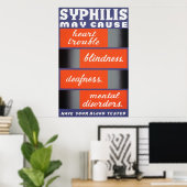 Syphilis kann das Poster verursachen (Heimbüro)