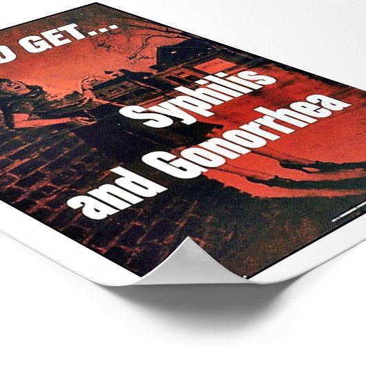 Syphilis und Gonorrhö Poster (Ecke)
