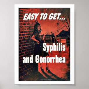 Syphilis und Gonorrhö Poster