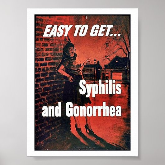 Syphilis und Gonorrhö Poster (Vorne)