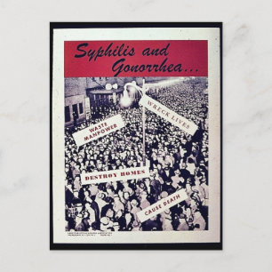 Syphilis und Gonorrhö Postkarte