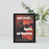 Syphilis und Gonorrhö Postkarte (Stehend Vorderseite)
