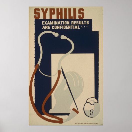 Syphilis Vintages WPA Health Poster (Vorne)