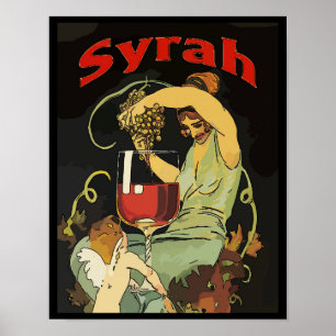 Syra Grapes, Wein Poster