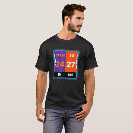 Syracuse Fan Scoreboard Football Clemson Sc T-Shirt (Vorne ganz)